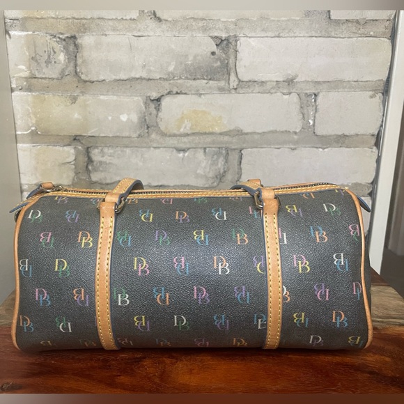 Dooney & Bourke Y2K "IT" Monogram Barrel Vintage Rainbow Bag - Picture 2 of 16